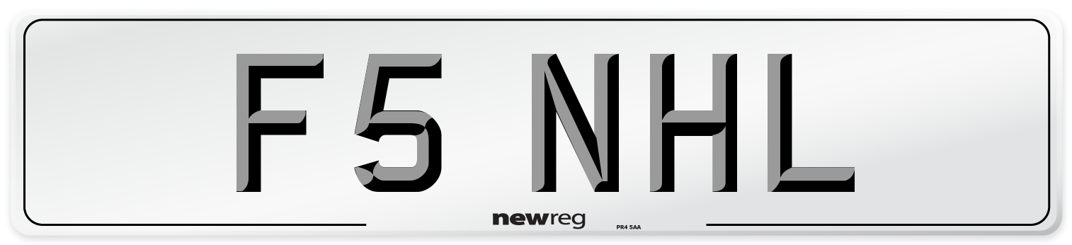 F5 NHL Number Plate from New Reg